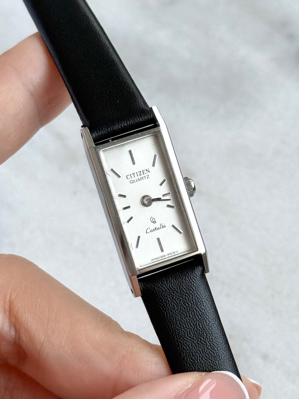 Vintage Citizen Castalia Silver Toned Petite Elongated Tank