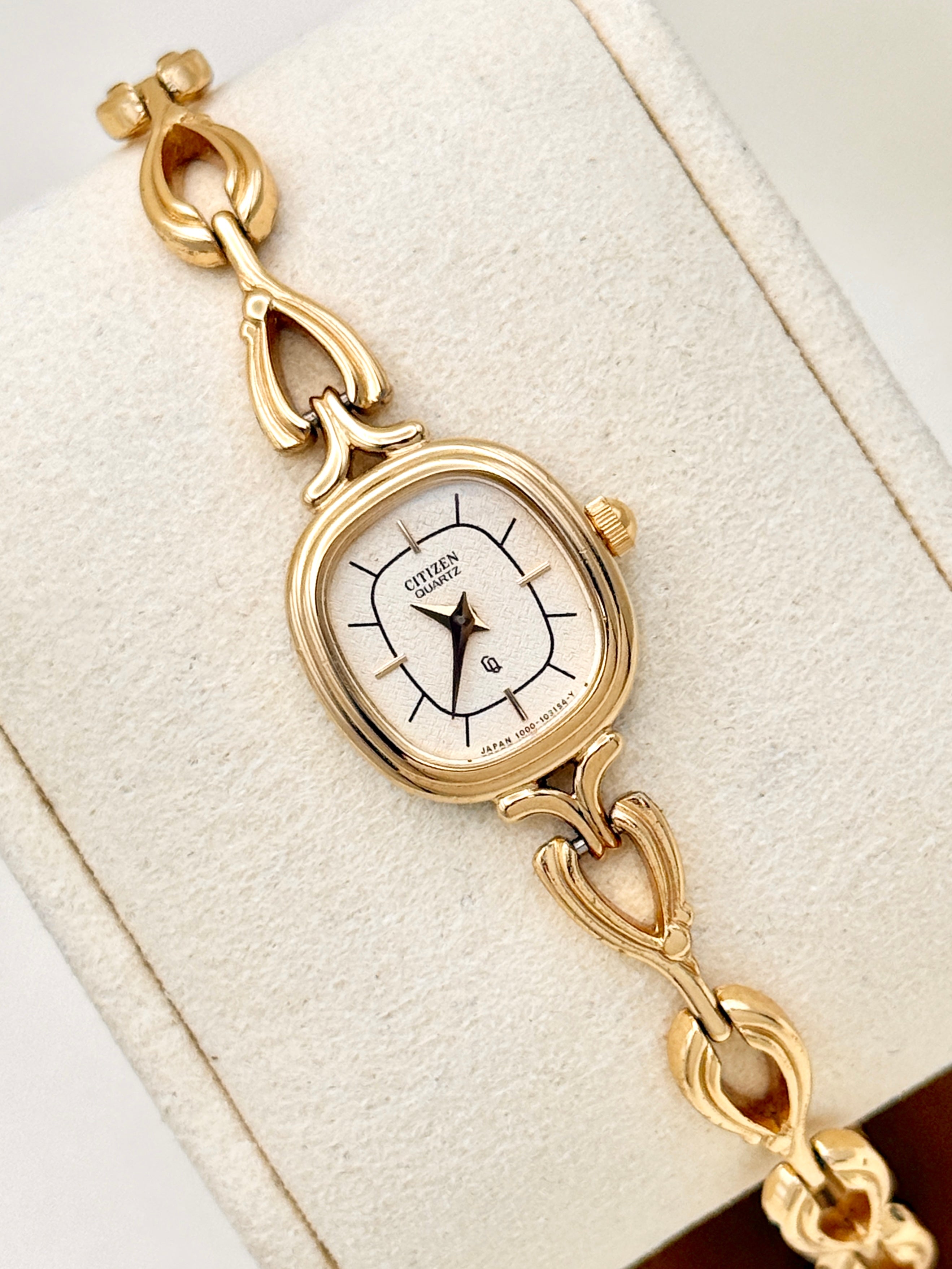 Vintage Citizen Gold Toned Art-Deco Style Bracelet