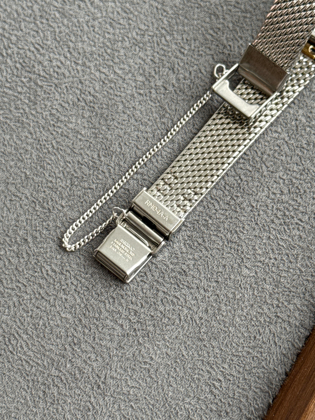 Rare 1987 Vintage Seiko Exceline Tank Faceted Glass Braided Band Bracelet