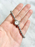 Rare 1980s Seiko Mini Beaded Silver Toned Bracelet