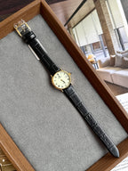 Vintage 1990s Lanvin Swiss Movement Roman Dial with Cabochon Crown