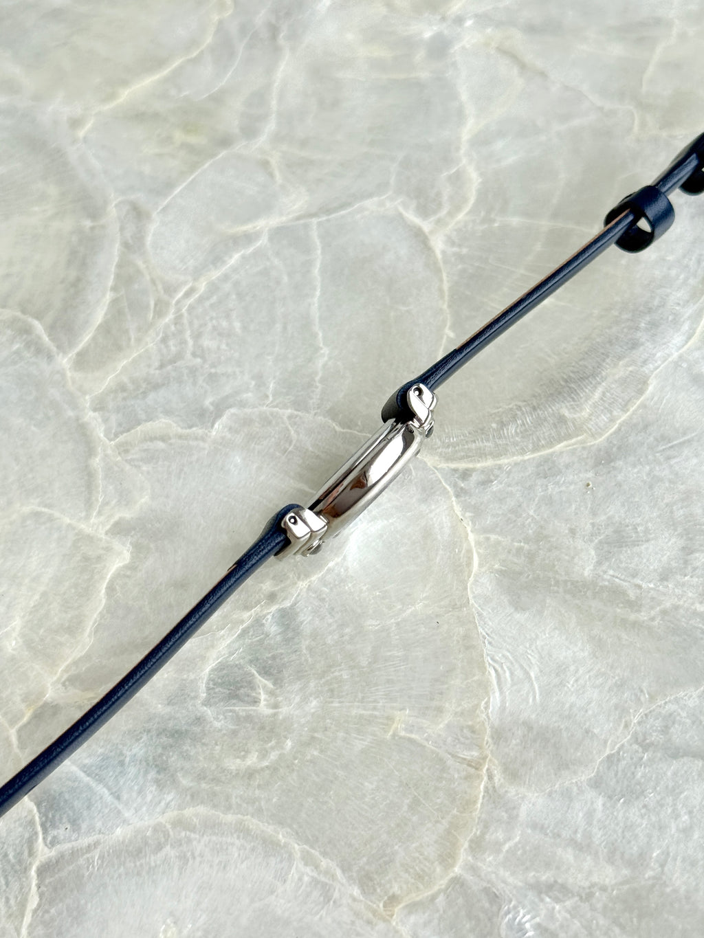 Vintage Sylph by Citizen Petite Silver Toned with Navy Straps