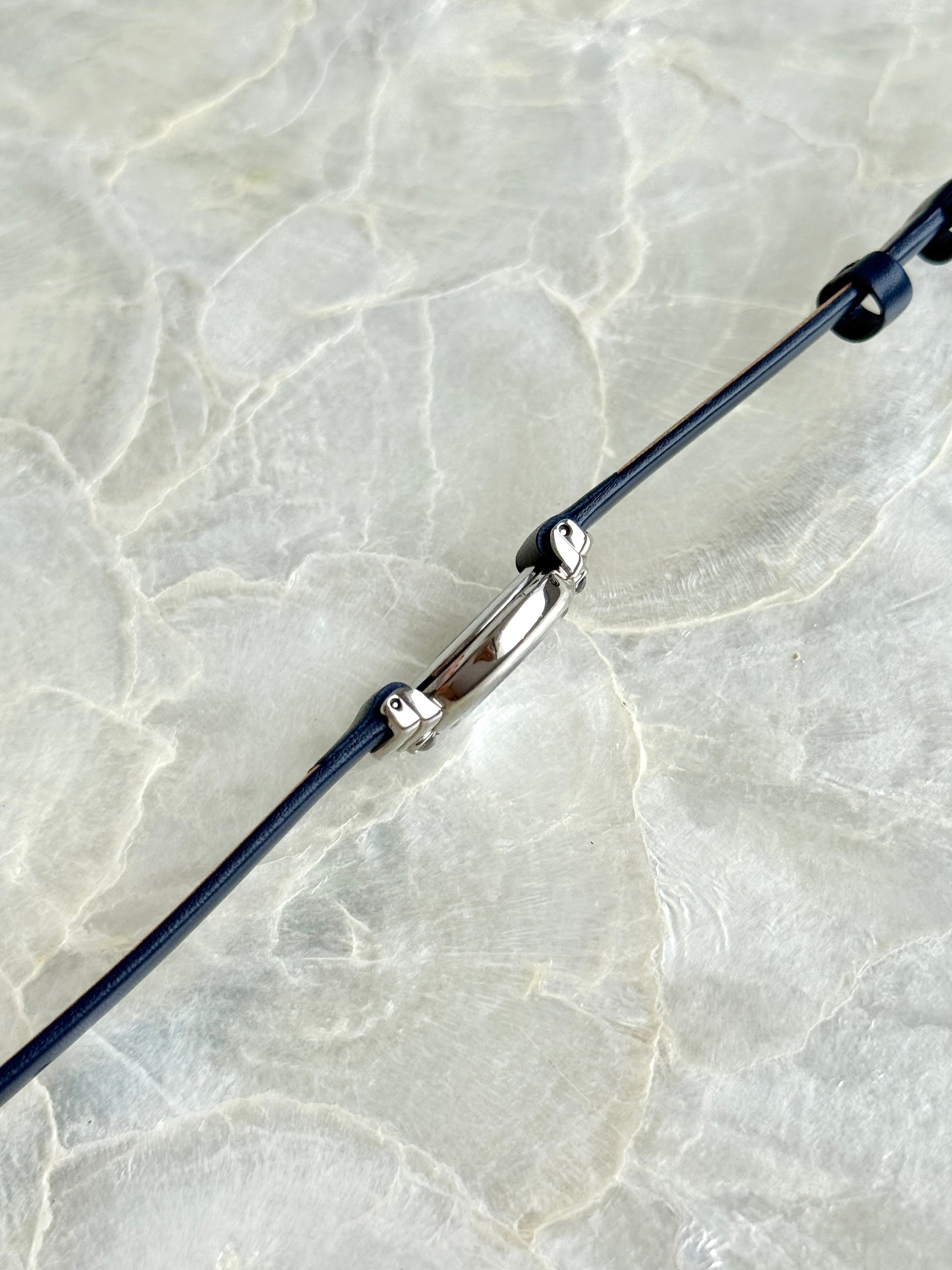 Vintage Sylph by Citizen Petite Silver Toned with Navy Straps