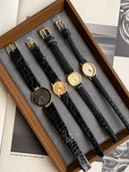 Rare Full Original Vintage Seiko Lassale Ultra-Thin Profile "Black Moon"