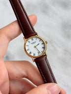 Vintage Raymond Weil 18k Gold-Plated Case with Date Window