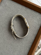 Rare 1987 Vintage Seiko Exceline Tank Faceted Glass Braided Band Bracelet