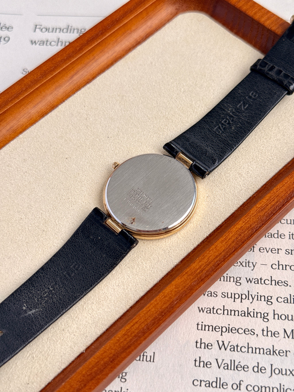 Rare Full Original Vintage Seiko Lassale Ultra-Thin Profile "Black Moon"