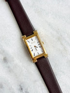Vintage Elle Paris Gold Toned Elongated Tank with Roman Numerals
