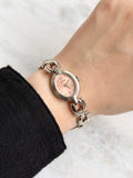 New Old Stock Unworn Lorus Silver Toned with Peach Oval Dial