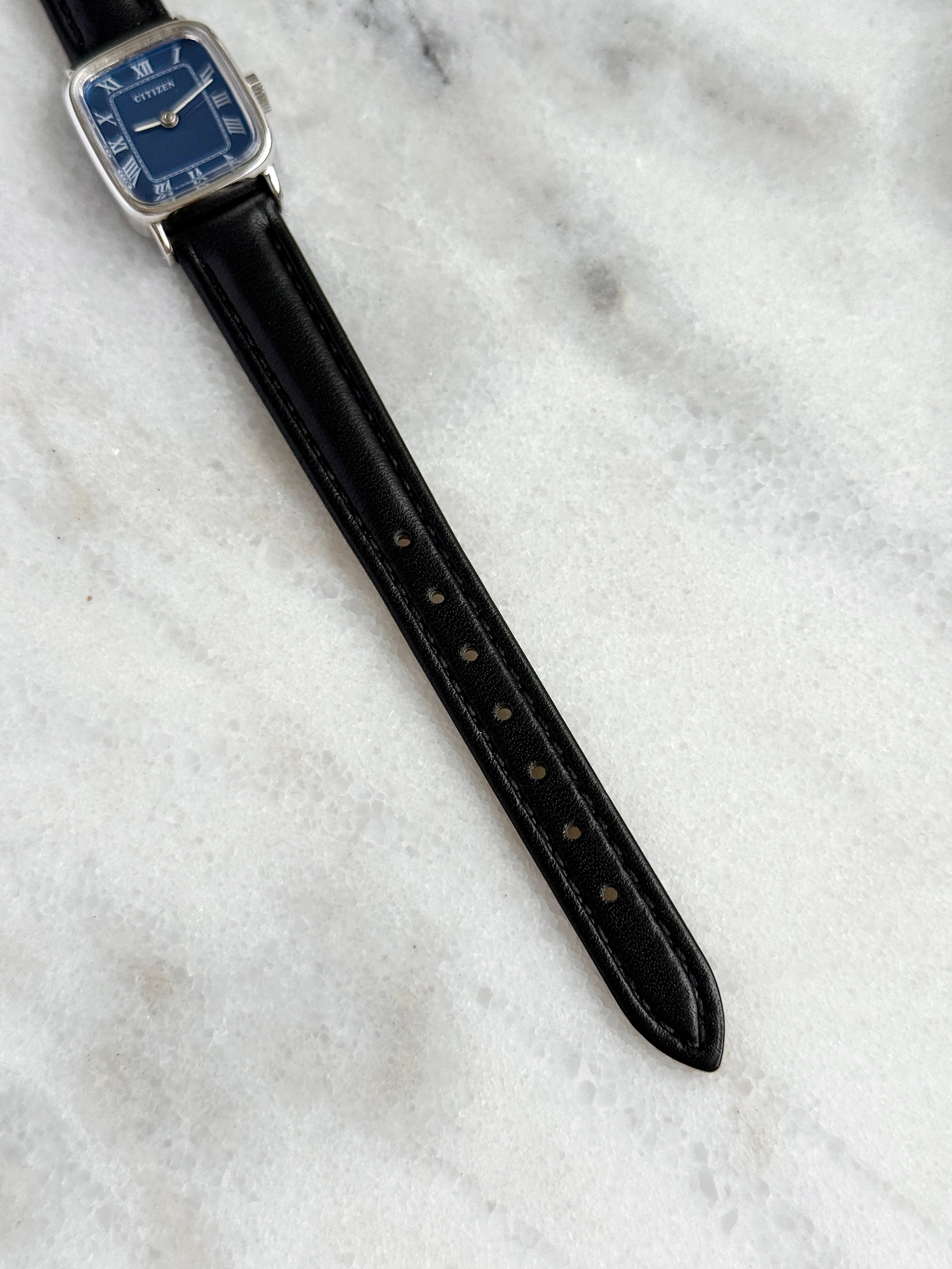 NOS Vintage Citizen Mechanical Manual Winding Blue Tank WGP
