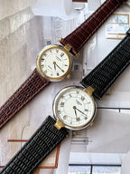 Rare Vintage Lanvin 26mm Two Toned Roman Numerals