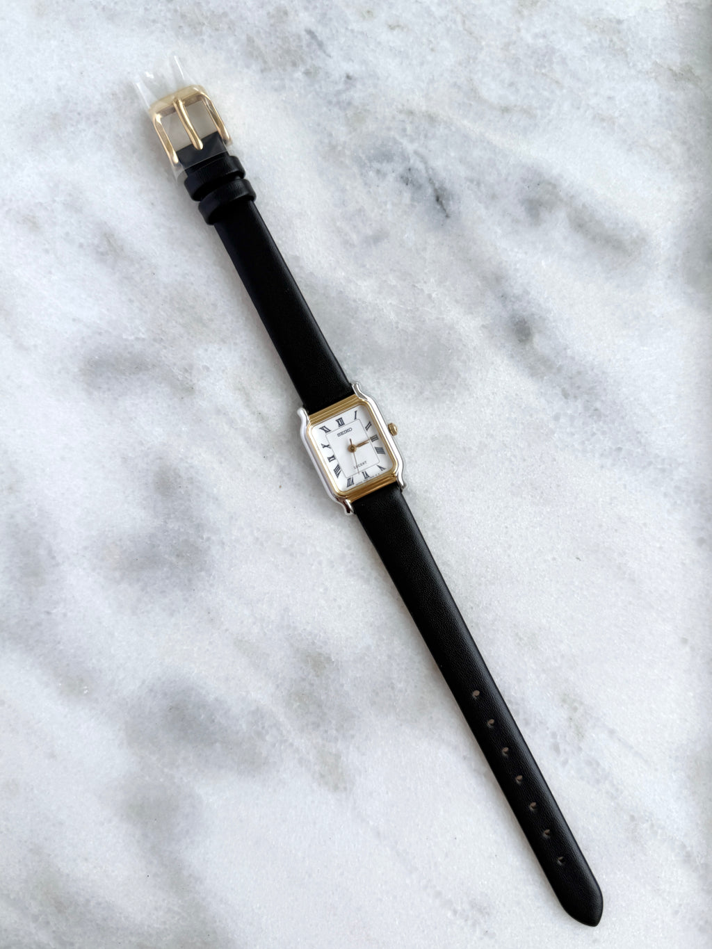 Vintage 1990s Seiko Lucent Two Toned Roman Petite Tank