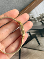 Vintage 1990s Orient Crystal Studded Lugs with Braided Band Bracelet