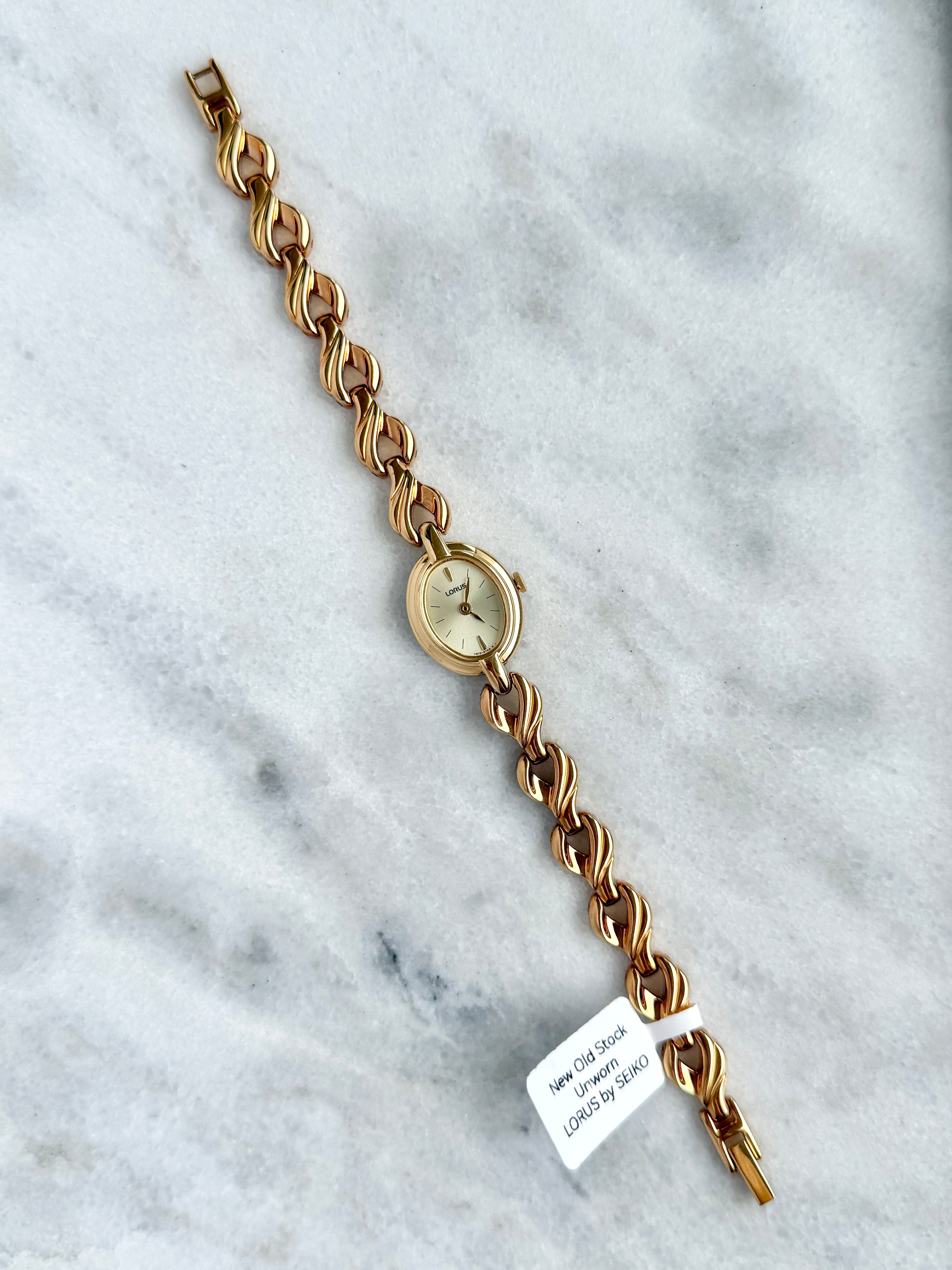 New Old Stock Unworn Lorus Gold Toned with Oval Dial