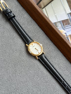 Rare Vintage 1990-2000s Seiko Exceline Mother-of-pearl Oval Dial with Diamonds