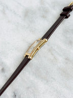 Vintage Elle Paris Gold Toned Elongated Tank with Roman Numerals