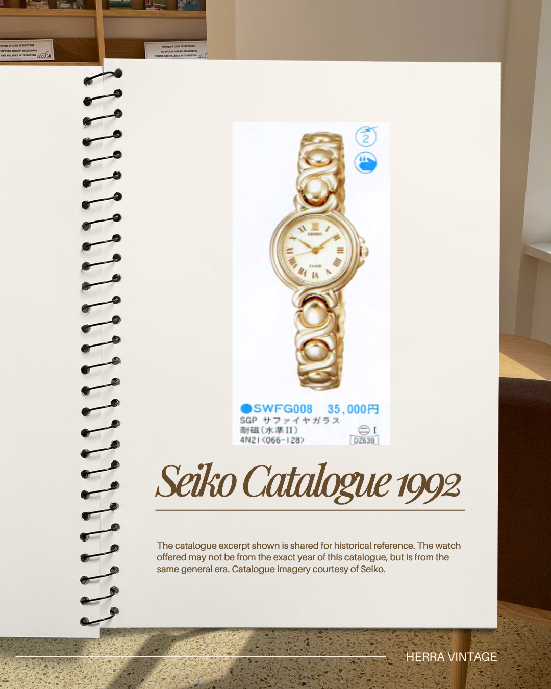 Vintage 1992 Seiko Tissé Champagne Gold Toned with Roman Dial