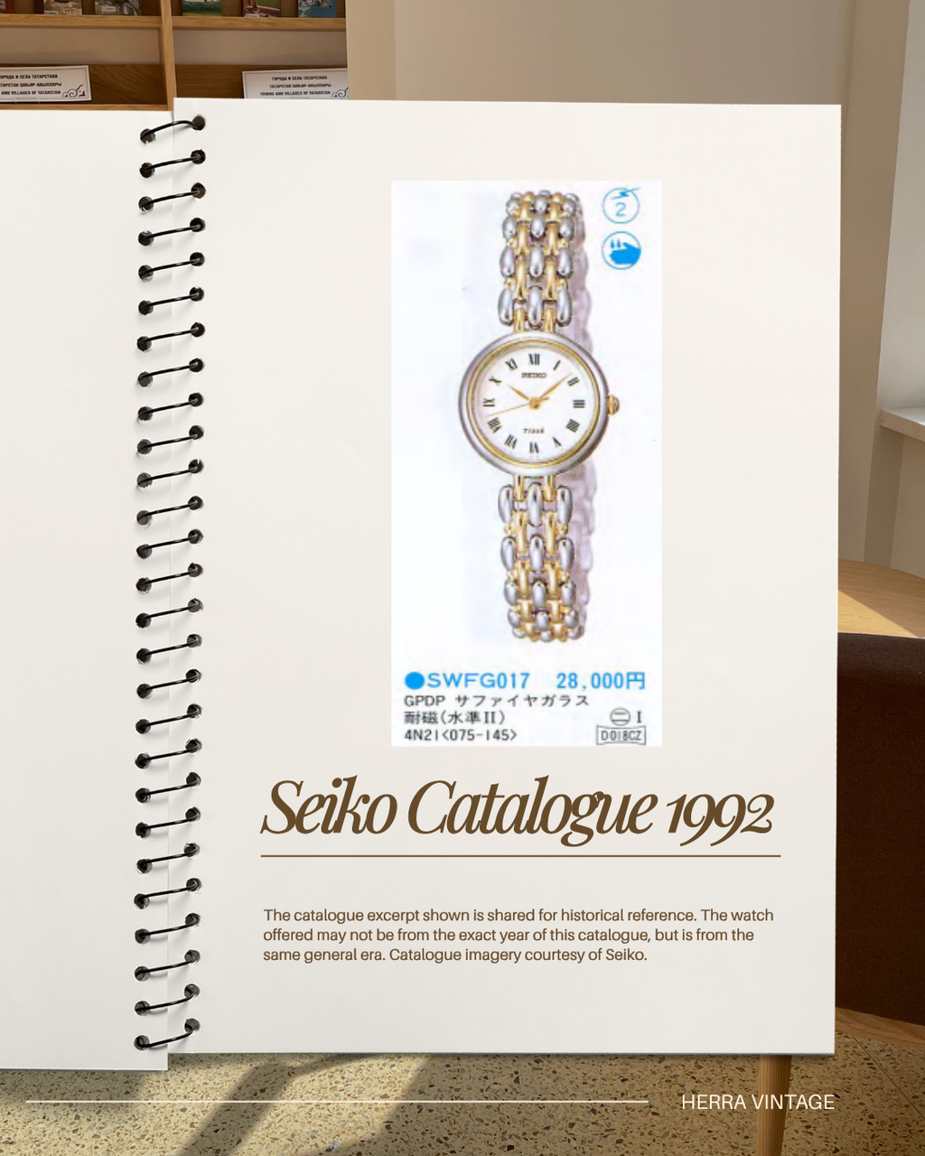 Vintage 1992 Seiko Tissé Two Toned with White Roman Dial