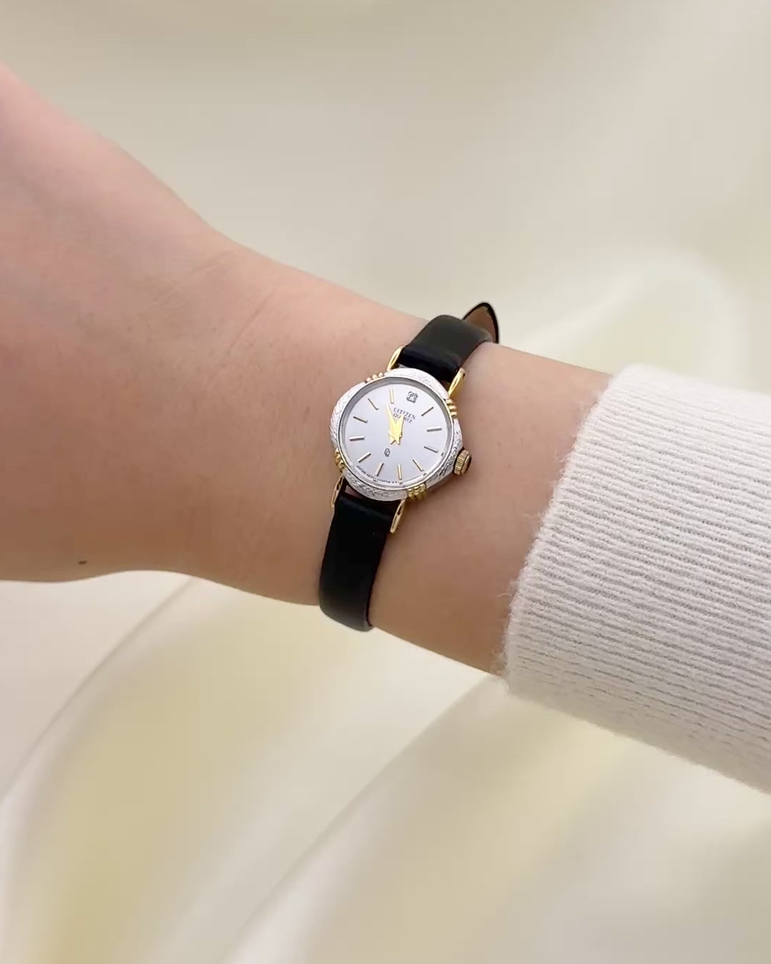 Rare Citizen Petite Textured Bezel with Gold Accents