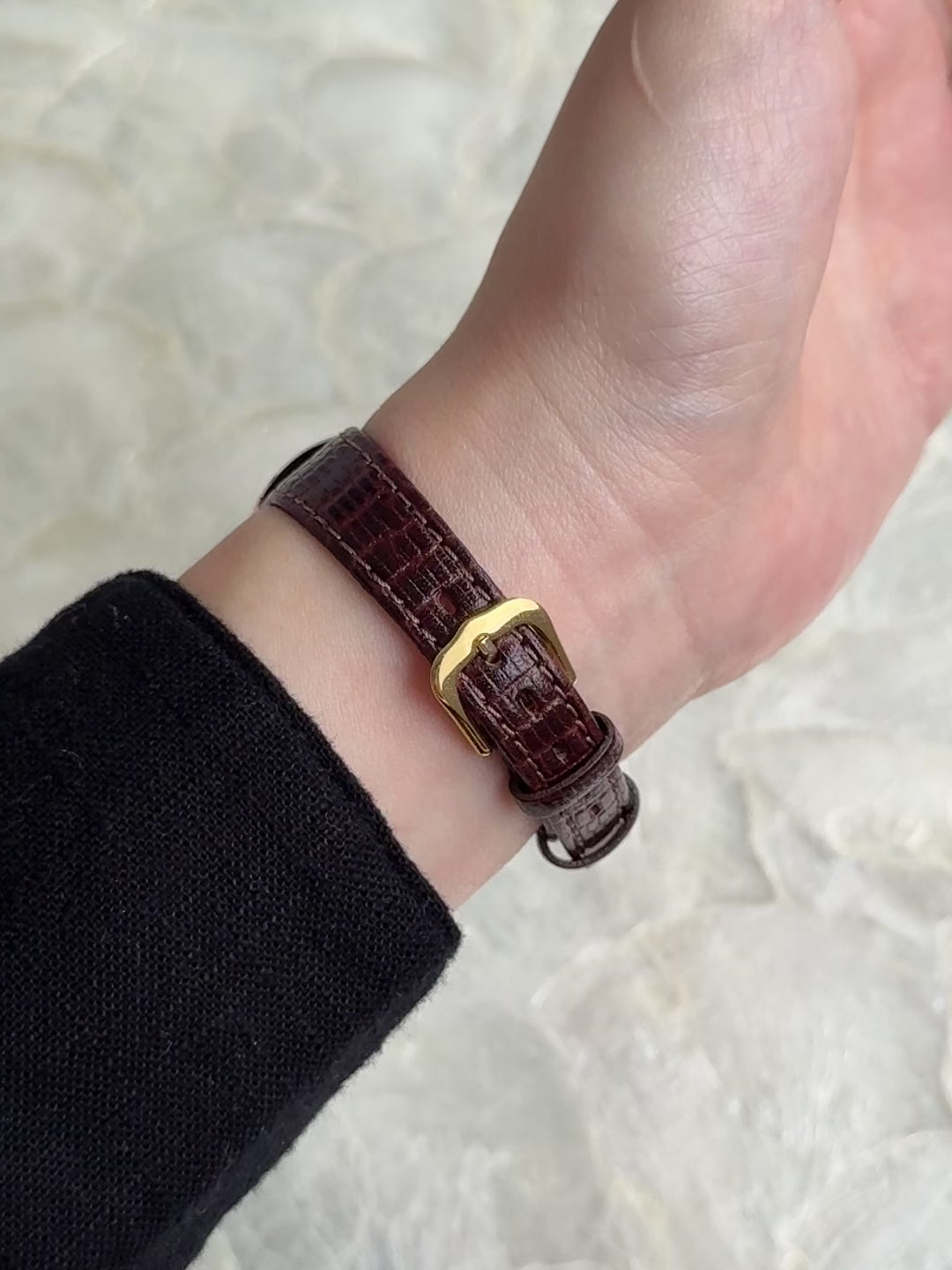 Rare Vintage Lanvin 26mm Two Toned Roman Numerals